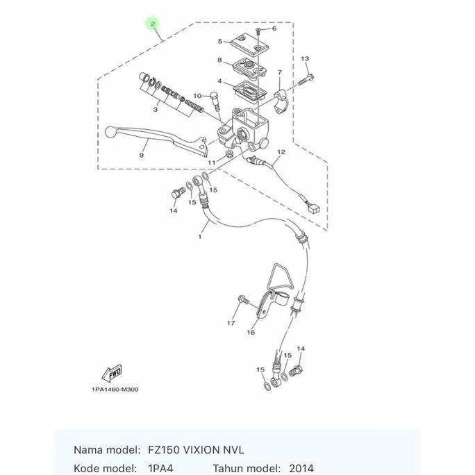 Promo Master Rem Set Vixion Old / Master Cylinder / 3C1-F583T-03 Diskon