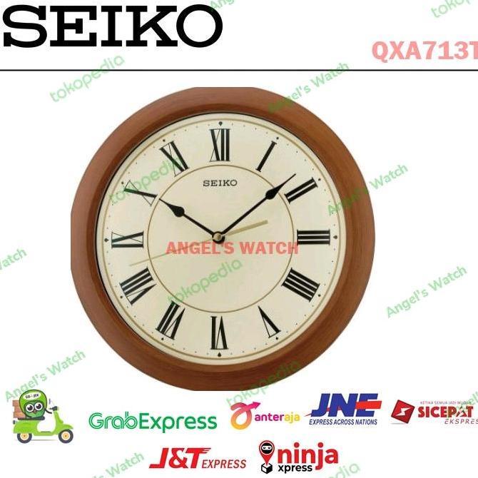 Jam Dinding Seiko QXA713T QXA713 WOODEN CASE JAPAN ORIGINAL SEIKO HS