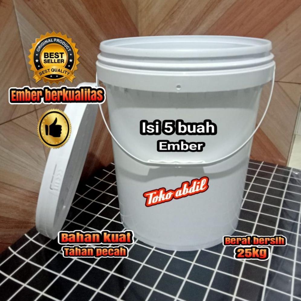-WF- ember 25kg bekas selai.isi 5 buah ember.bersih bagus.bekas seperti baru.kualitas tahan pecah.