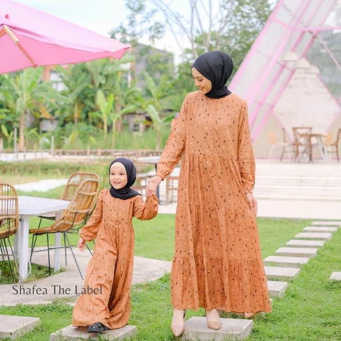 Homey Dress Shafea Ibu dan Anak Gamis Couple Ibu dan Anak Perempuan Bahan Katun Rayon Premium Dress 