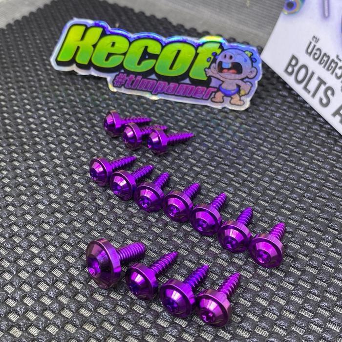 1 Set Baut Probolt Body Nmax Isi 15 Pcs Baut Bodi Nmax Titanium Original Dan Terpercaya