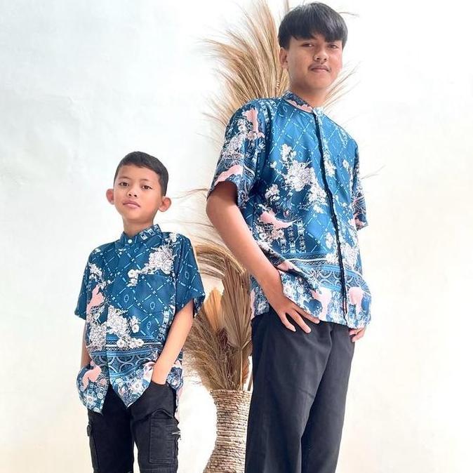Haura Baju Koko Maxmara Couple Dewasa Anak Motif Muslim