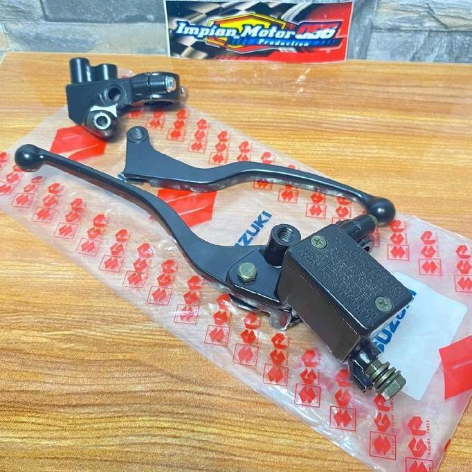 Promo Paket Master Rem Depan Assy + Dudukan Spion drat 12 Handle Kopling + Handle Kopling Satria Fu 
