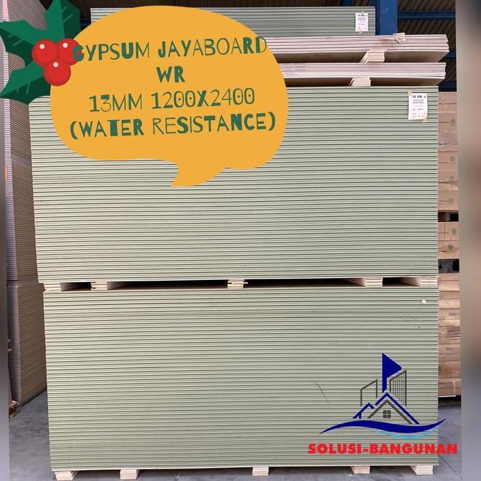 GYPSUM JAYA WR 13MM 1200X2400 / GYPSUM JAYABOARD WATER RESISTANT 13MM murah