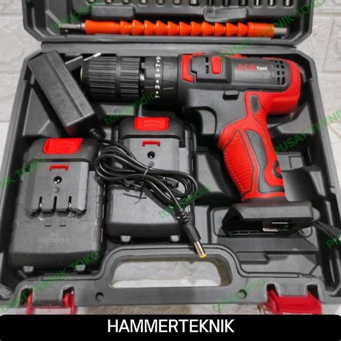 JLD 36-1 MESIN BOR CORDLESS 13mm IMPACK DRILL 2 BATERAI 36V 13MM