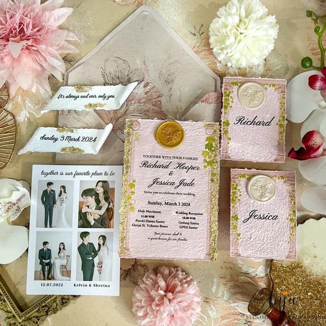 Ready bloomingyourwedding KILAT 1 HARI Wedding Vows / Keepsake Invitation Aesthetic - Undangan Aesth
