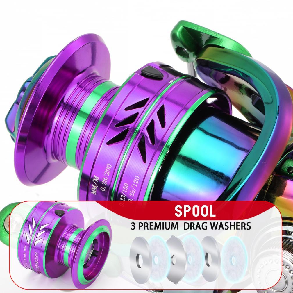 HOT Power Hand Reel Pancing Memancing Rasio Gear 5.2:1 Max Drag 5-10KG Joran Pancing 1000-5000 Bahan