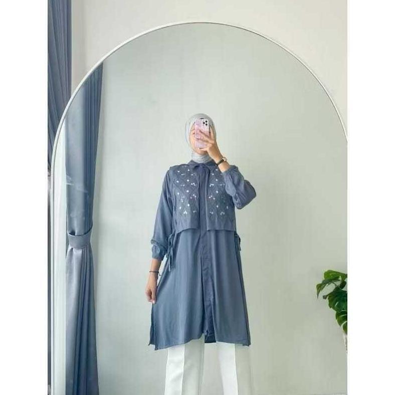 Premium Terlaris Tunik Bordir Savia / Maudy Tunik Crinkle Airflow / Tunik Ceruty Babydoll / Atasan B