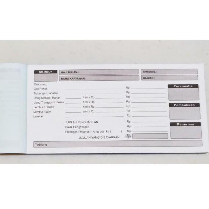 Slip Gaji NCR 2 Ply (50 set) Ukuran 1/3 F4