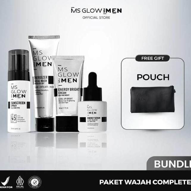 Ms Glow Men Paket Komplit Ms Glow Men Paket Skincare Wajah Pria