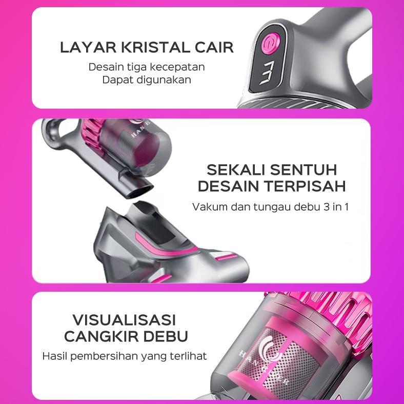 NEW DEALS HAN RIVER Vacuum Cleaner 25000Pa 2 in 1 With UV Anti-mite Vacuum Cleaner Kasur