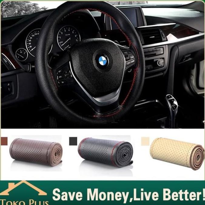 38cmDIY Dengan Alat Jahit Sarung Cover Stir/ Setir Mobil Kulit Asli