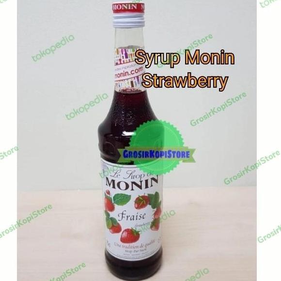 Klikpakdamar - Sirup Monin Strawberry 700Ml-Monin Sirup Strawberry 700Ml Botol Kaca