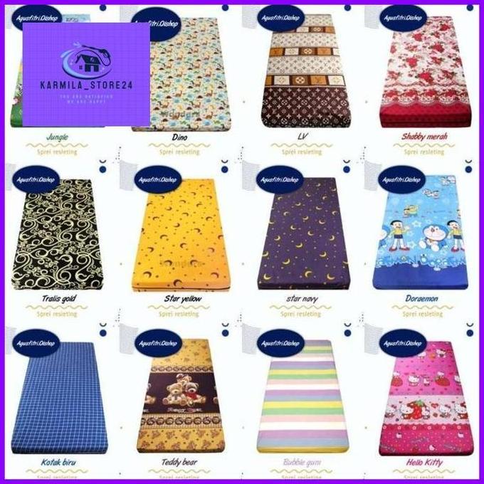 Sarung Kasur Busa & Sprei Resleting 80 x 200 80x200 80x200x5 80x200x10