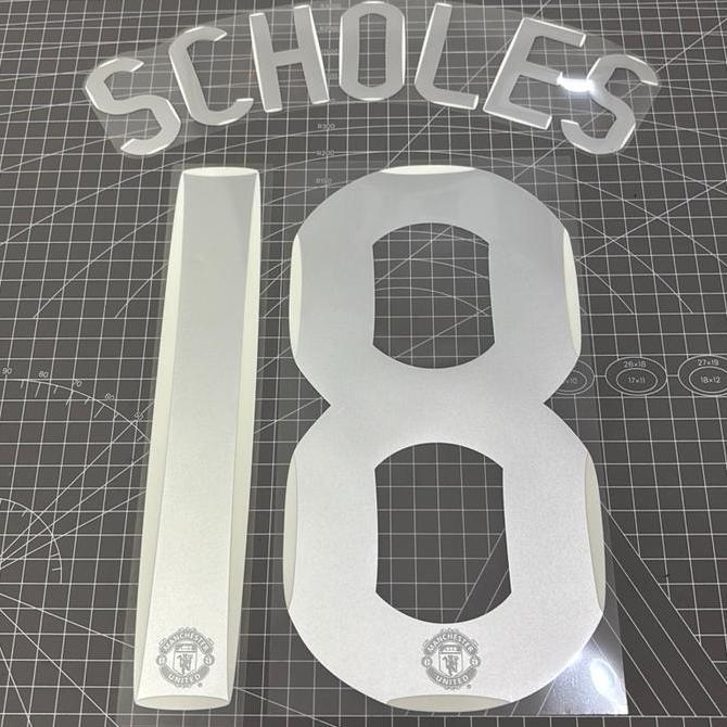 BEBAS ONGKIR - Nameset manchester united 07/08 ucl version scholes original quality