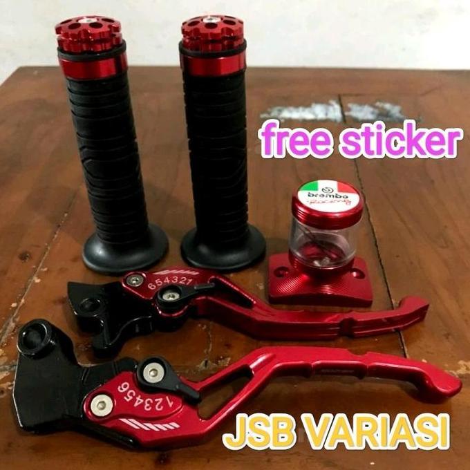 Promo Handle Rem + Handgrip + Tutup Tabung Rem RX King Vixion Scorpio R15 XABRE - JSB VARIASI Diskon