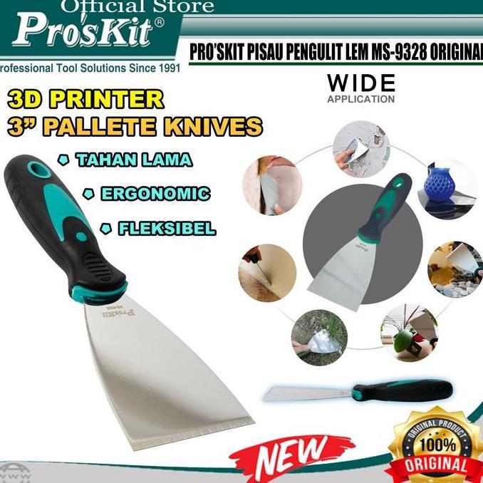 PISAU PRO'SKIT MS-9328 3D PRINTER 3" PALETTE KNIVES ORINAL