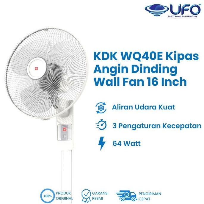 Promo Kipas Angin Dinding KDK 16 Inch 3 Kecepatan, Oscillation, Motor Tangguh WQ40E Diskon