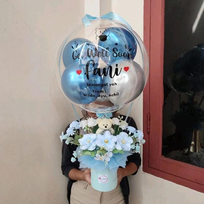 Buket Balon Bunga Buket Balon Small Boneka Mini GS