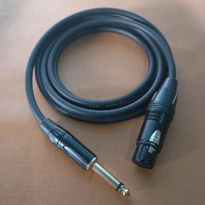 TERMURAH - KABEL MIC JACK XLR FEMALE TO JACK AKAI MONO GOLD PLATED