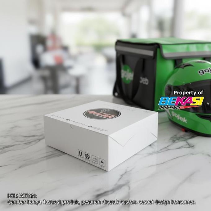 TERBARU - 20x20x7.5 300 GSM Custom Dus Nasi Kotak Box Catering Foodgrade Premium