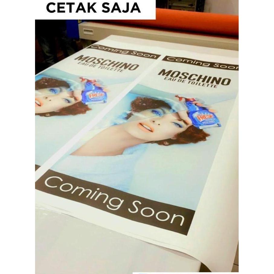 Ready stock Cetak Sticker Vinyl Per Meter