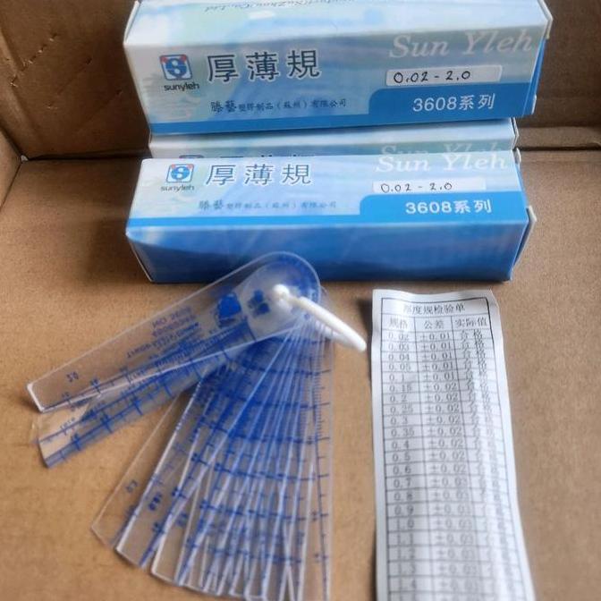 Feeler Gauge Plastic 0,02-2mm (23 lembar) Sun Yleh
