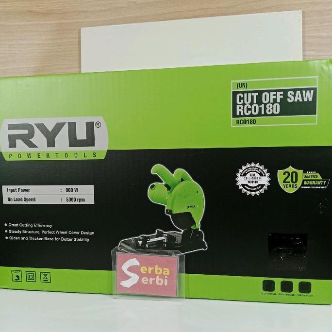 Terlaris (Rco180 7" Cut Off Ryu) Mesin Potong Nesi Kayu Duduk Perkakas