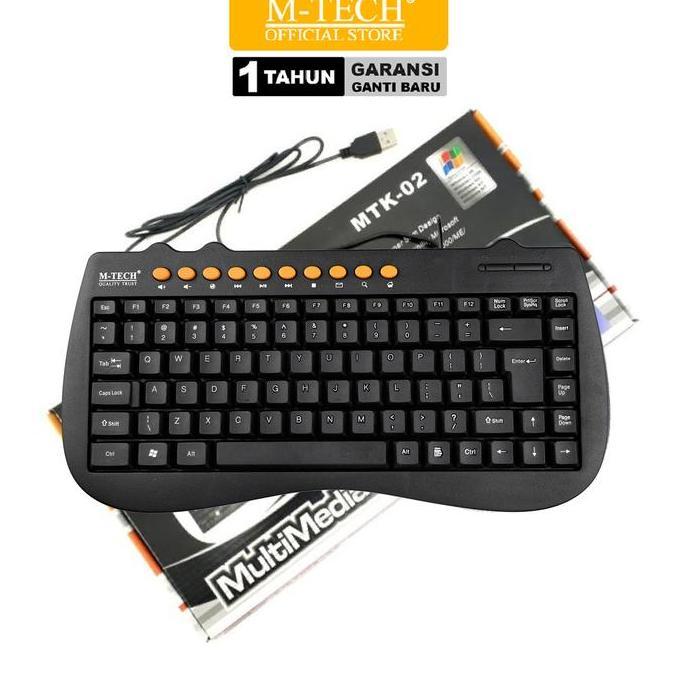 Javamizz - Mtech Keyboard Mini Multimedia Mtk 02 Untuk Pc Komputer Laptop Smartphone - Garansi 1 Tah