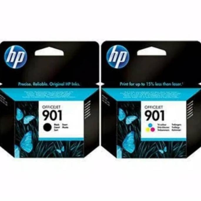 TERMURAH - TINTA HP 901 BLACK + HP 901 TRI COLOUR ORIGINAL