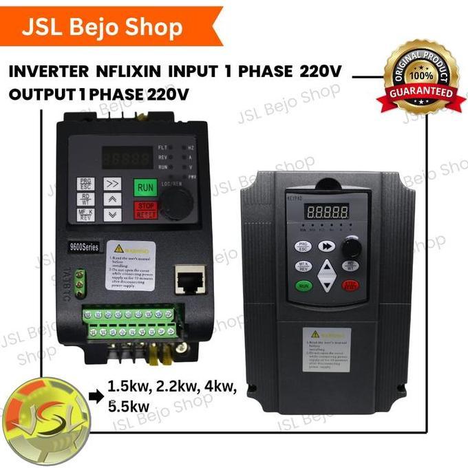 Inverter Vfd At2 Input 1 Ph 220V Output 1 Ph 220V For Motor Dinamo 1