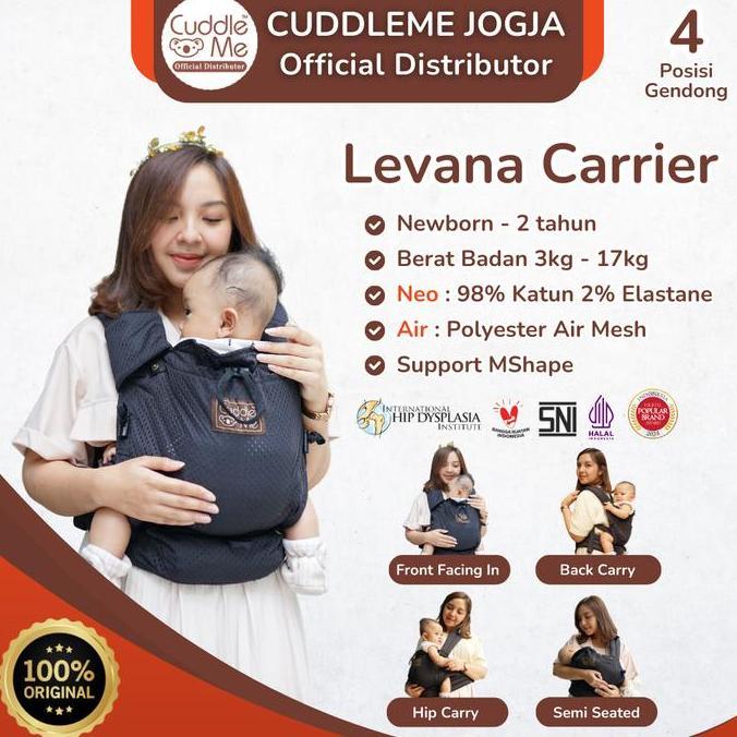 CuddleMe Gendongan Bayi Black Series Ultimo - Levana - Lite Carrier Geosfit Air Gendongan SSC MShape