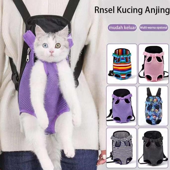 Gudang Besar Tas Kucing Bulu Pet Cargo Pembawa Hewan  Tas Gendongan Perlengkapan Tas Gendong Ransel 