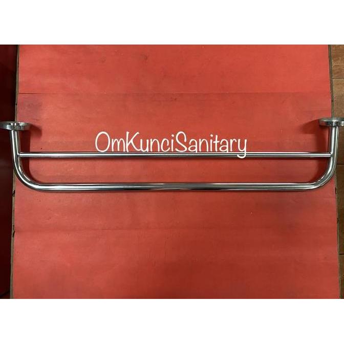 // GANTUNGAN HANDUK RAK HANDUK TOWEL RACK 2 BARIS FIORENTINO FR99602-60CM *