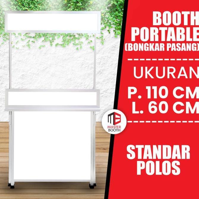 Terlaris [ P 110 X L 60 Polos ] Booth Portable | Meja Lipat | Gerobak | Murah