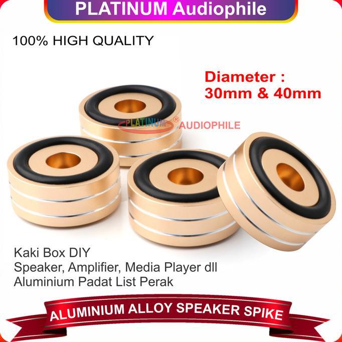 SPORTOV Speaker Spike Kaki Box Audio Stand Aluminium Alloy Gold 30mm 40mm