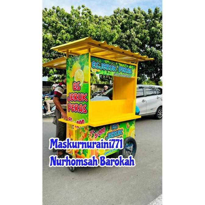 Terlaris Gerobak Es Jeruh , Gerobak Kontainer , Booth Es Jeruk