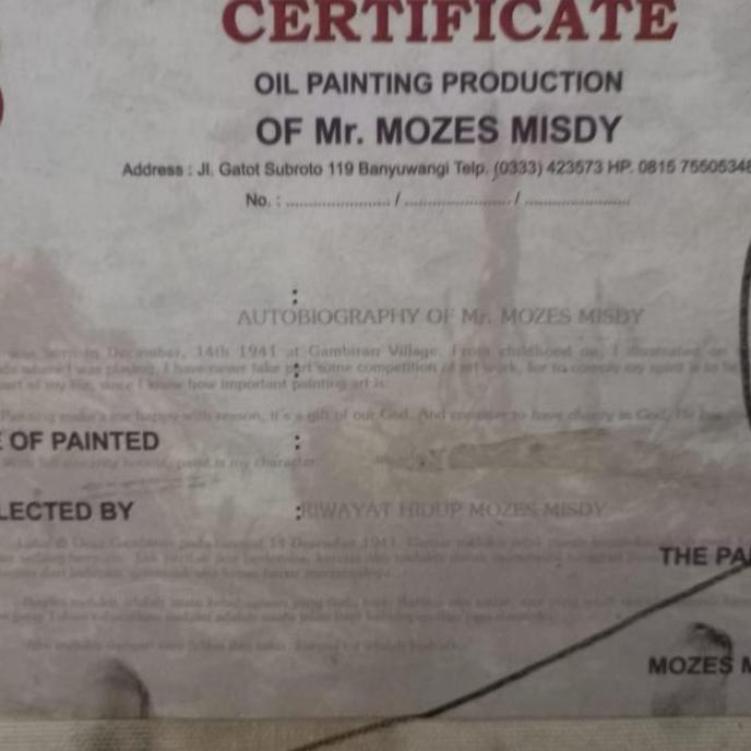 Terlaris Lukisan Pemandangan Mozes Misdy Bersertifikat Terlaris