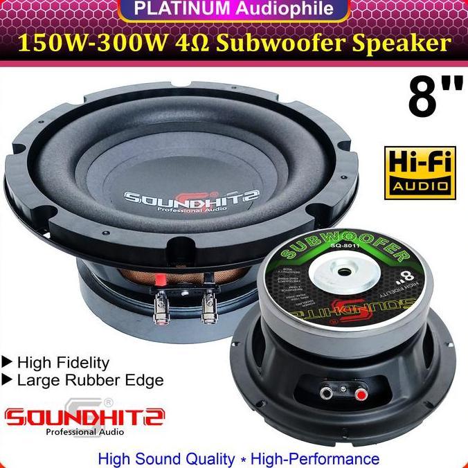 THUNDEX Speaker Subwoofer 8 Inch 4 ohm 150W-300W LOW BASS 8" Hifi Speker Soundhits SQ-8011