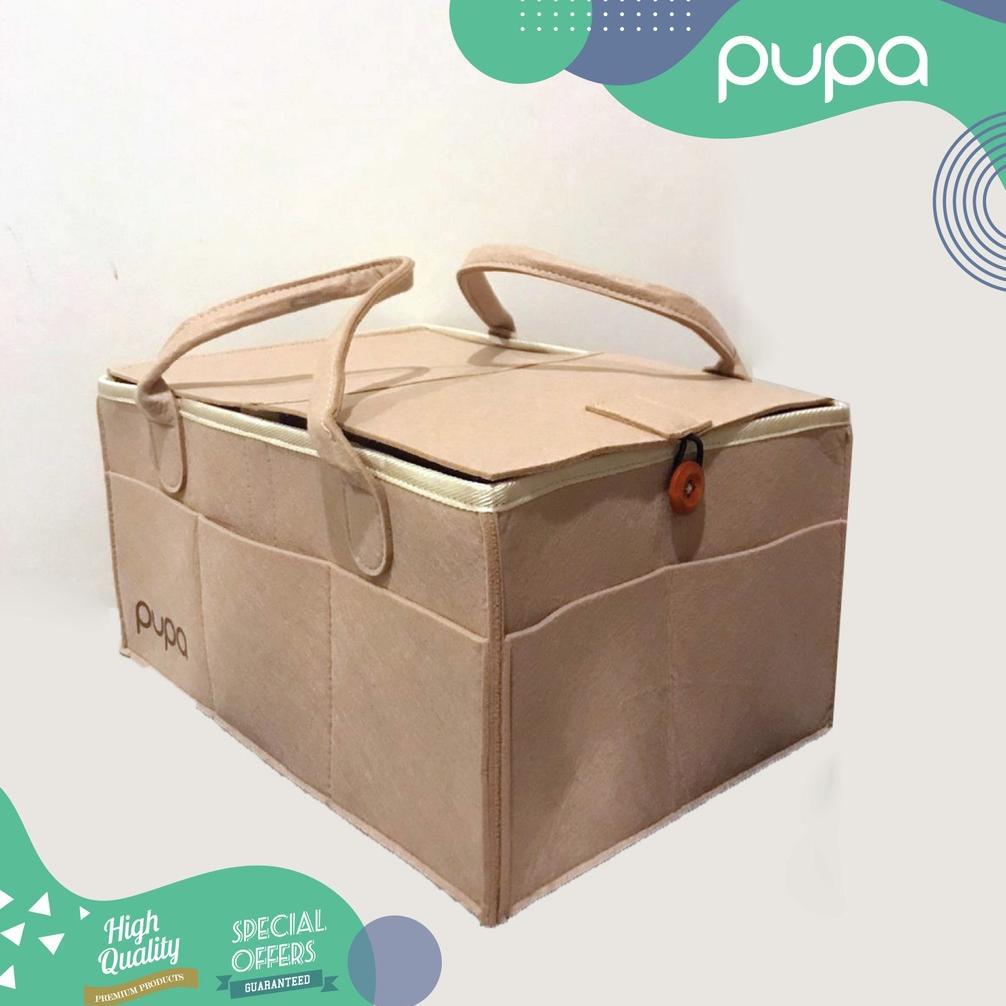CADDY BAG BAYI + TUTUP / FELT DIAPER CADDY BAG / TAS BAYI BABY PENUTUP Caddy Bag Baby Tas Bayi Multi