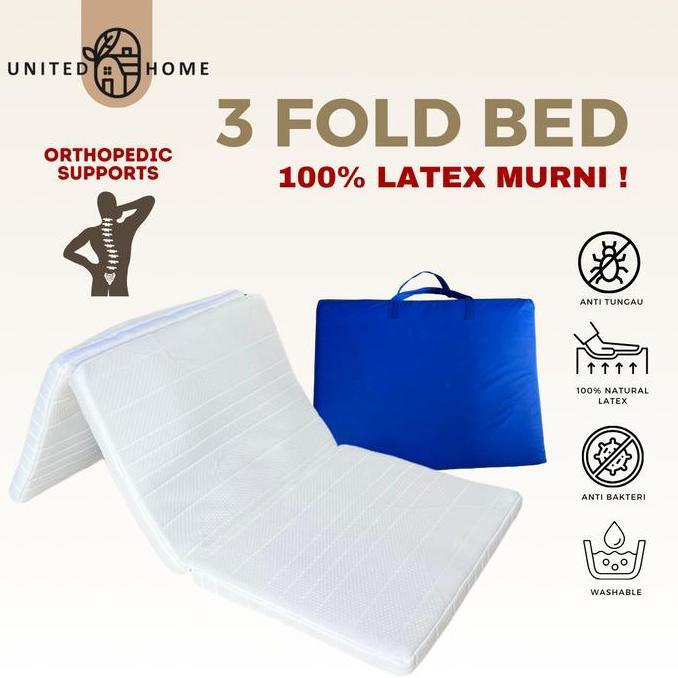 Terlaris Masterpiece Kasur Lipat 3 Fold Latex / Kasur Lantai Latex