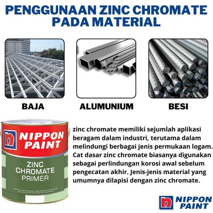 NIPPON PAINT ZINC CHROMATE PRIMER 20KG CAT BESI ANTI KARAT NIPPON PAINT CAT MENI BESI 20KG