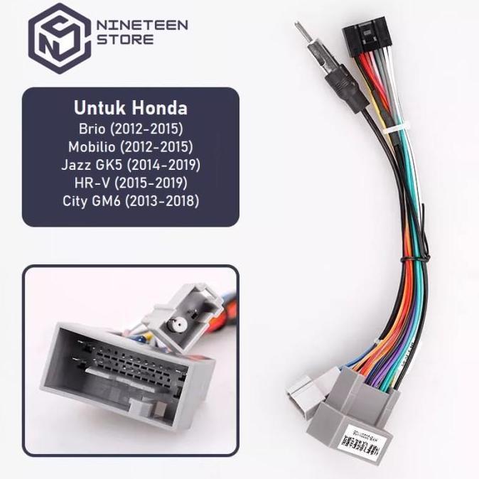 Kabel Soket Honda Jazz GK5 HRV Brio Mobilio City PNP Headunit Android