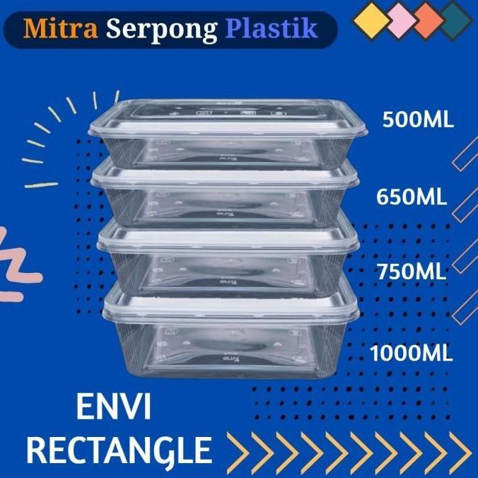 Thinwall Envi Rectangle 750ML isi 25 set