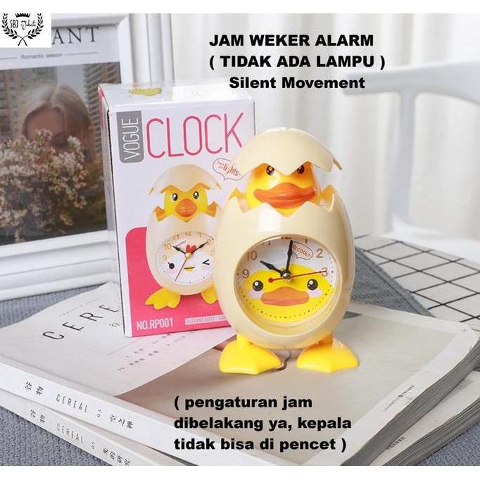 Jam meja Weker Alarm Clock Karakter Telur Bebek Ayam Lucu
