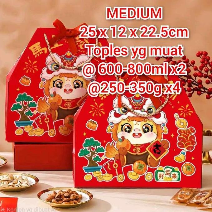 Paper Bag Imlek 2026 / Hampers Imlek / Goodie Bag Imlek Pasti Ori