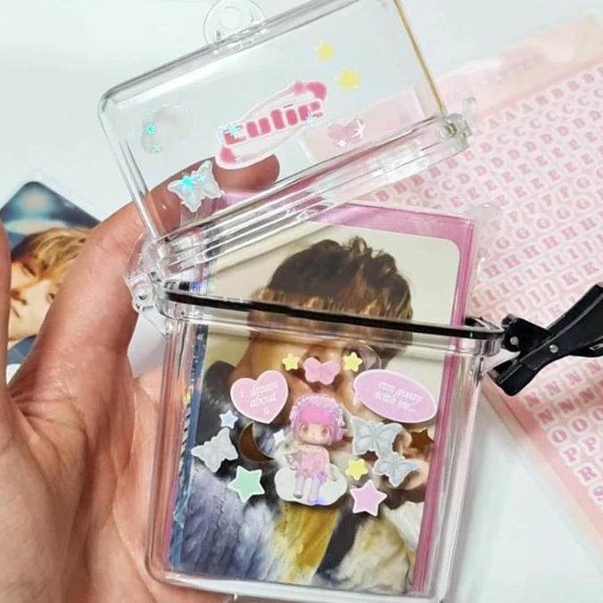 KIAMU Kotak Photocard Holder Penyimpanan Asesoris Kedap Air Kotak Penyimpanan Kunci Uang Bahan Plast