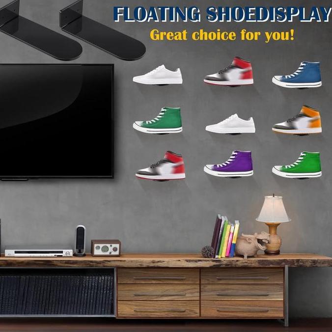 FARMUKE Gantungan Display Sepatu Akrilik Stand Display Sepatu Rak Display Sepatu Rak Pajangan Sepatu