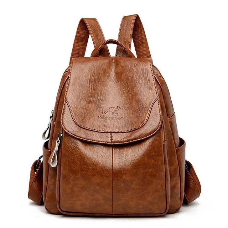 ORIGINAL TAS RANSEL WANITA SEMI KULIT TAS RANSEL WANITA KULIT SINTETIS TAS RANSEL WANITA MULTIFUNGSI