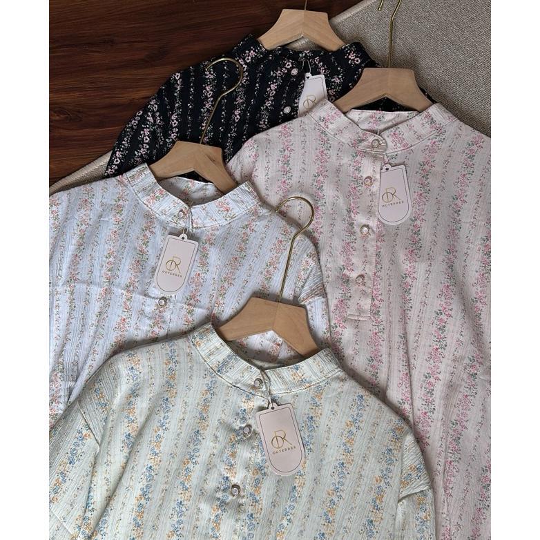 New Arrival Outerres - Moira Tunik | Atasan Tunik Lebaran Bordir Motif Polos Wanita